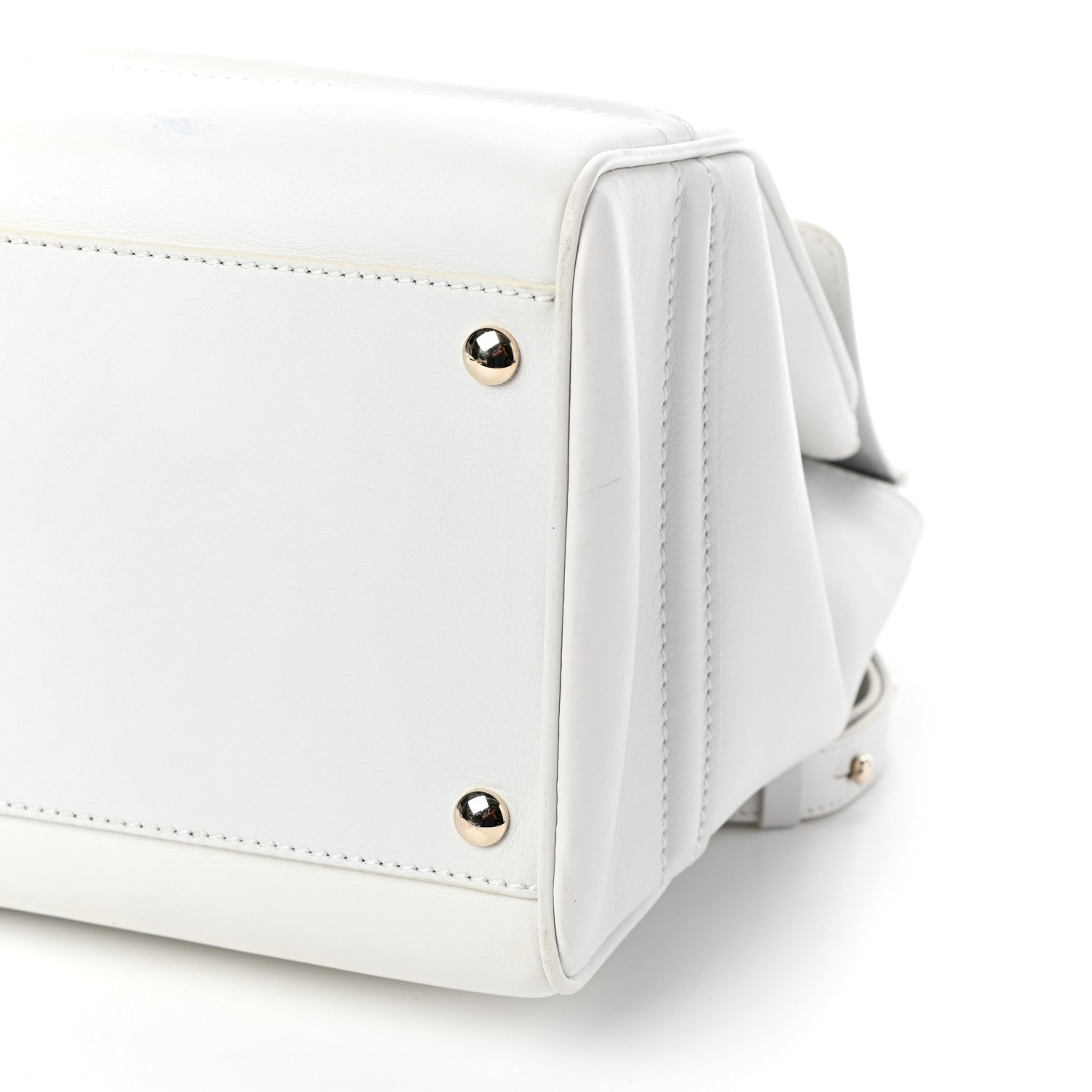 Versace Calfskin Large Palazzo Empire Bag White 12 of 13