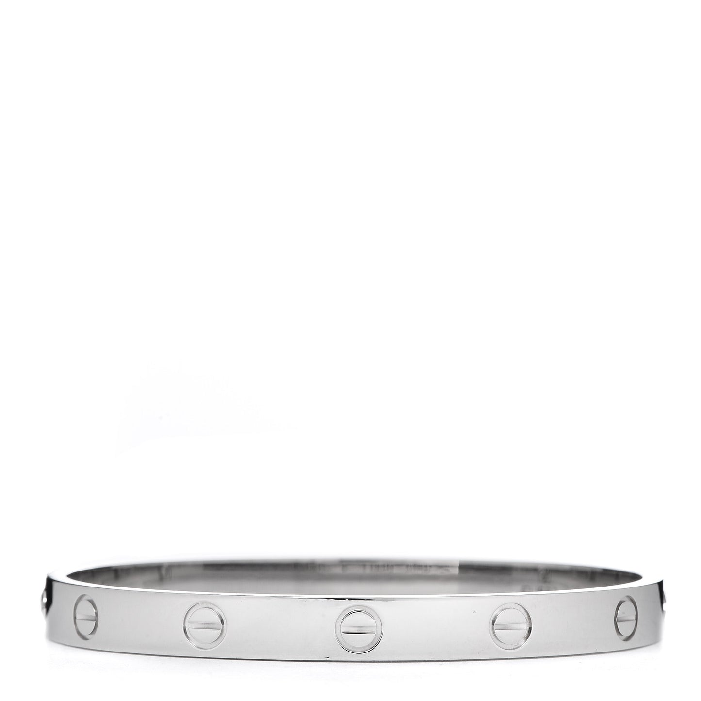 18K White Gold LOVE Bracelet 17