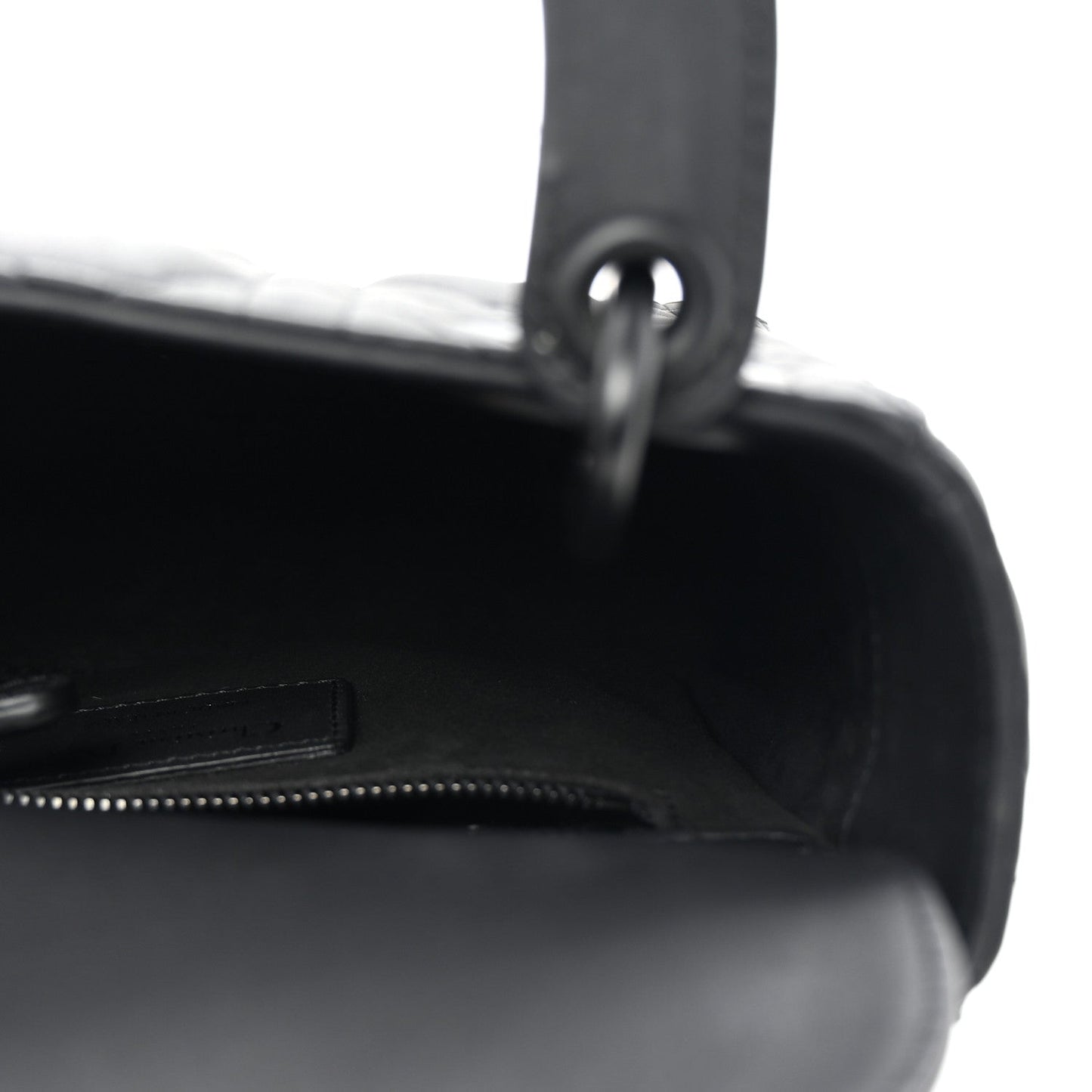 Ultra Matte Calfskin Cannage Mini Lady Dior Black