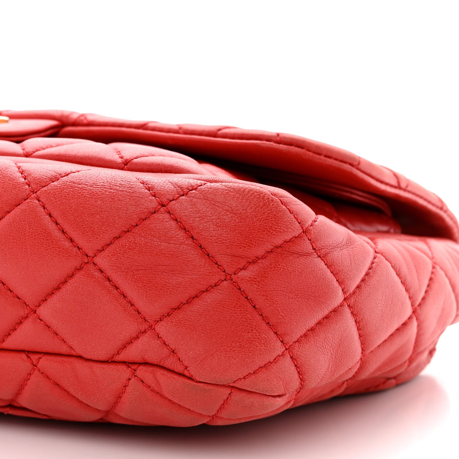 Chanel Lambskin Quilted Now and Forever Flap Red 10 of 12