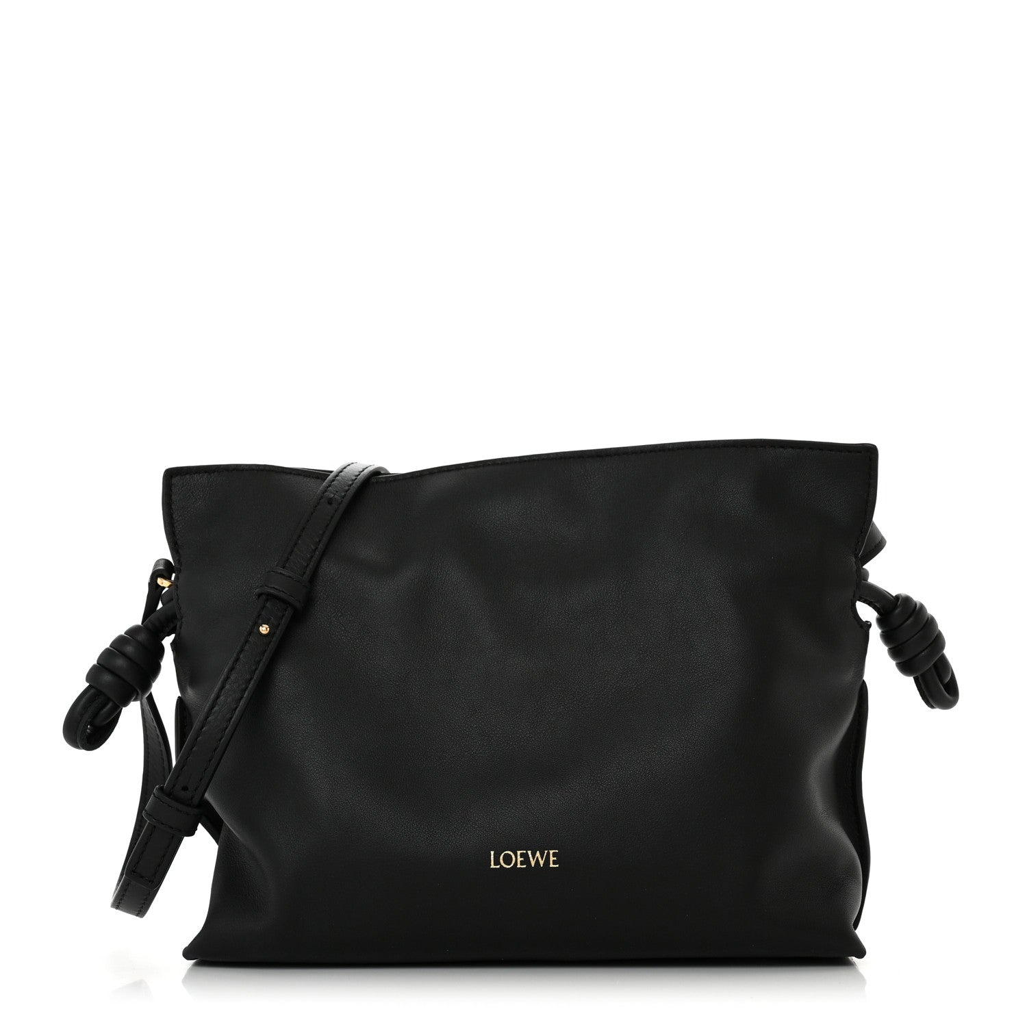 Loewe Calfskin Mini Flamenco Knot Clutch Black 1 of 11