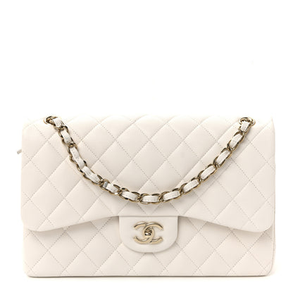 Chanel Caviar Quilted Jumbo Double Flap White 1 of 11