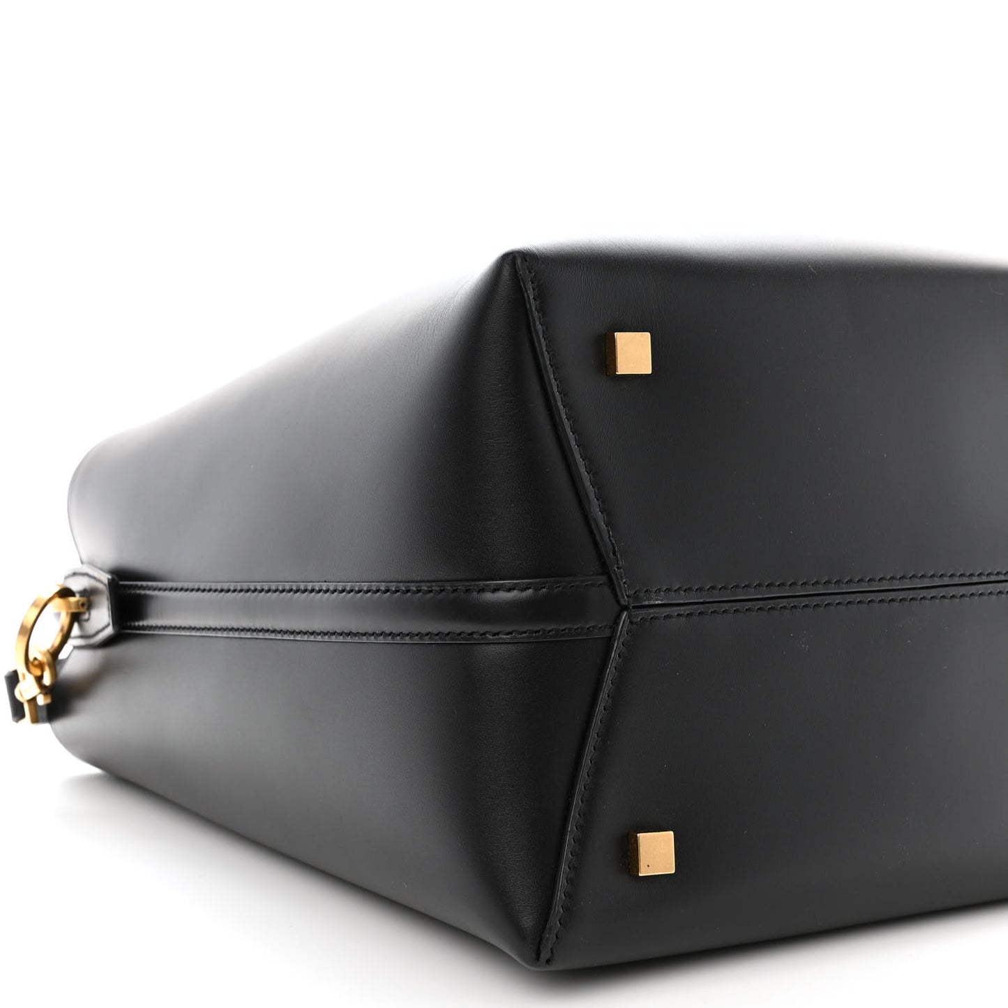 Shiny Calfskin Le 37 Bucket Bag Black