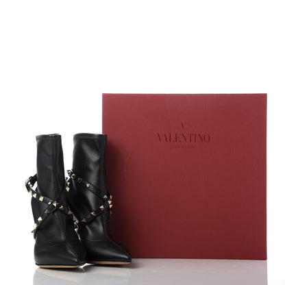 Valentino Garavani Calfskin Rockstud Ankle Boots 37 Black 8 of 8