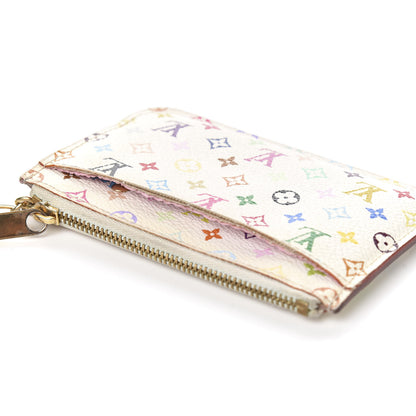 Louis Vuitton Monogram Multicolor Key Pouch White Litchi 6 of 6