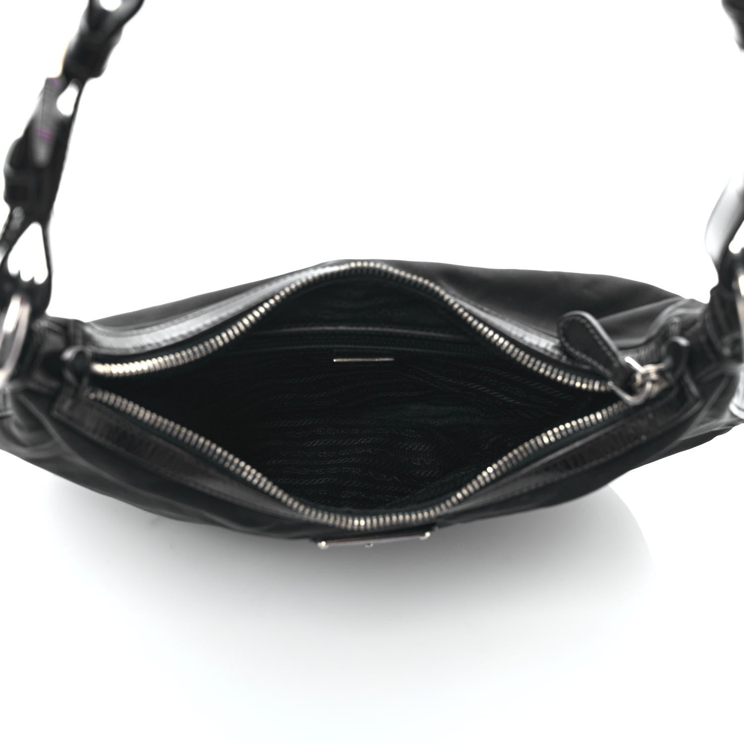Prada Tessuto Nylon Hobo Black 4 of 12