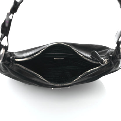 Prada Tessuto Nylon Hobo Black 4 of 12