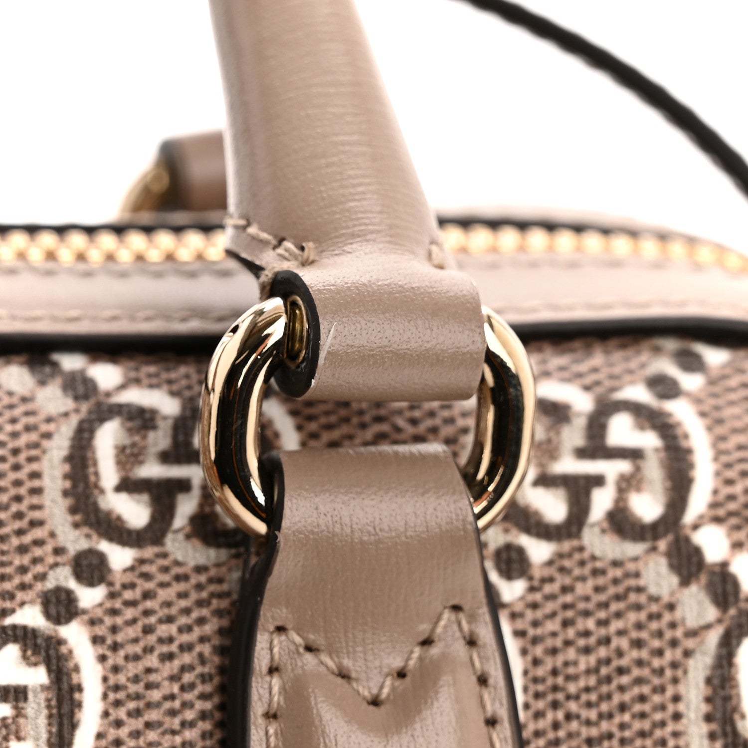 Gucci GG Shadow Monogram Super Mini Ophidia Top Handle Bowler Bag Taupe 11 of 11