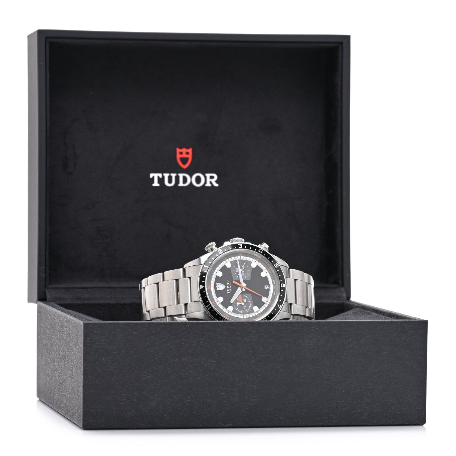TUDOR Stainless Steel 42mm Heritage Chrono Automatic Watch Black 70330N 5 of 5
