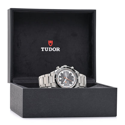 TUDOR Stainless Steel 42mm Heritage Chrono Automatic Watch Black 70330N 5 of 5