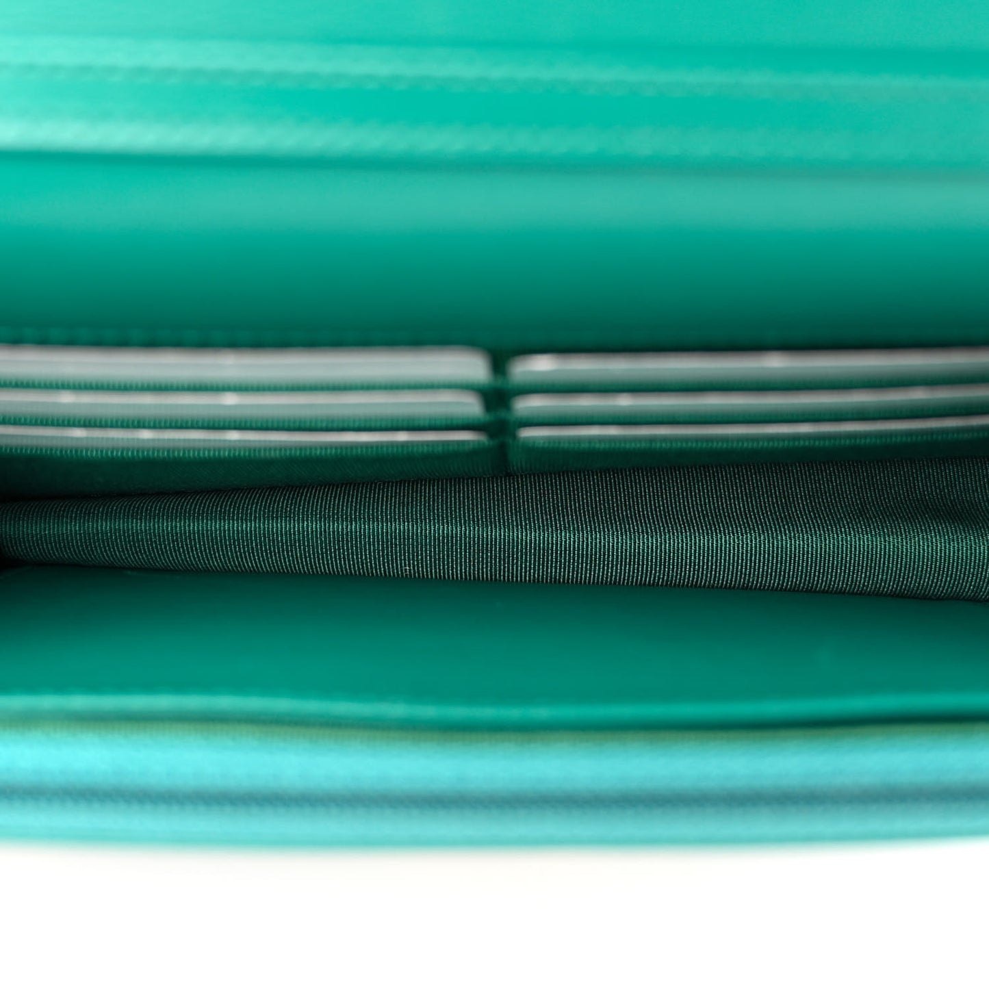 Aged Calfskin Quilted 2.55 Reissue Wallet On Chain WOC Green