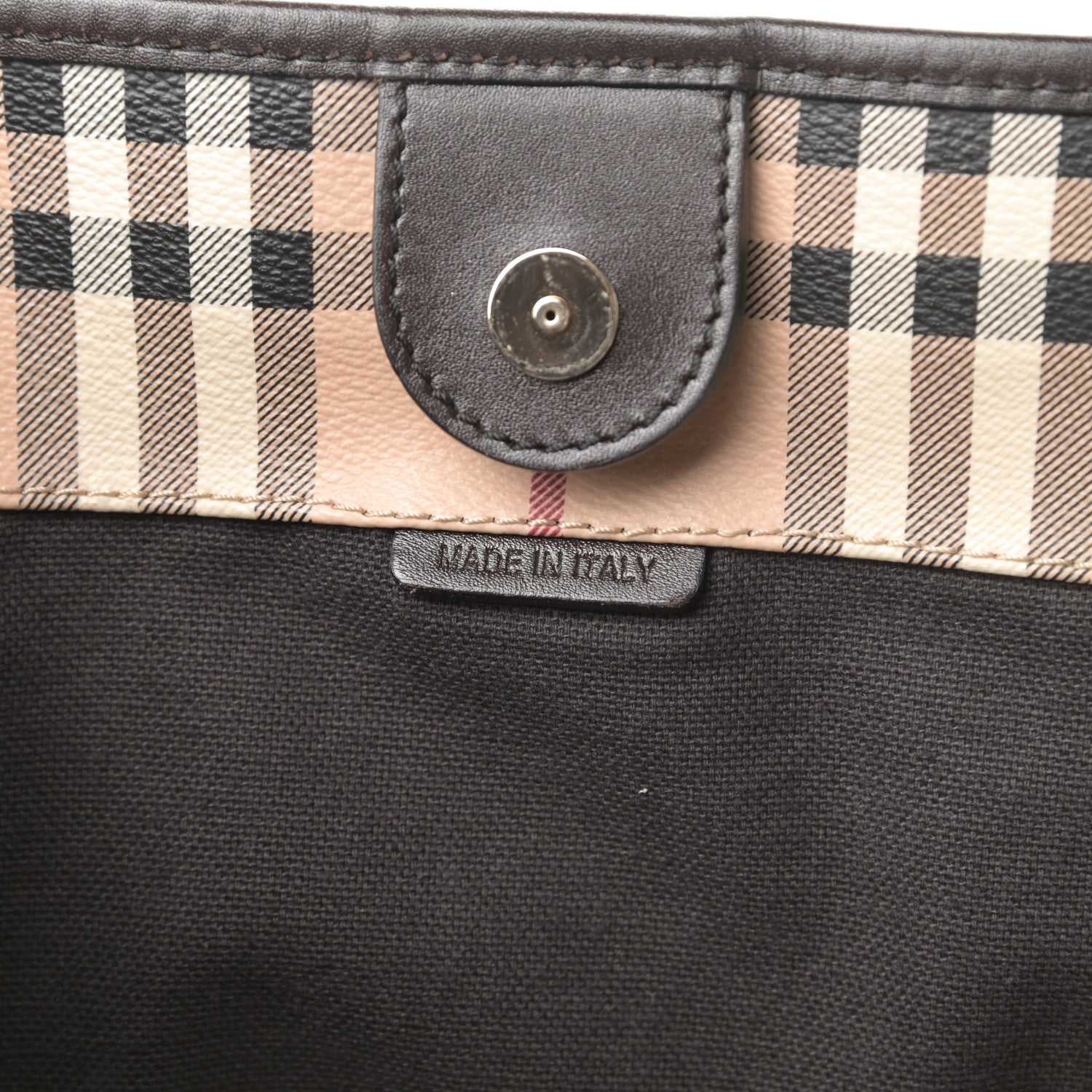 Burberry Haymarket Check Small Canterbury Tote Chocolate 7 of 13