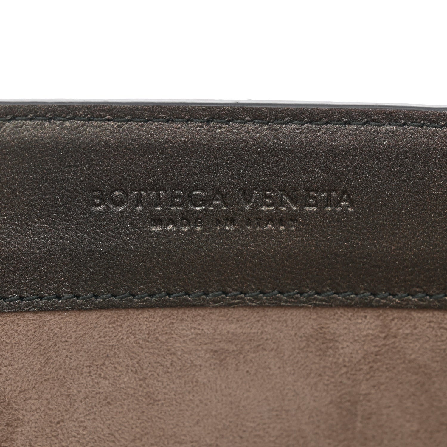 Bottega Veneta Iridescent French Calf Lizard City Knot Bag Dark Bronze 7 of 15