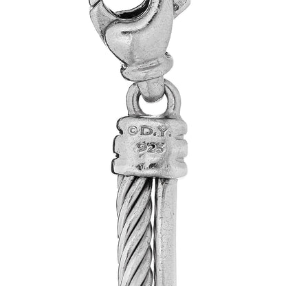 David Yurman Sterling Silver Diamond 3mm Crossover Bracelet 3 of 3