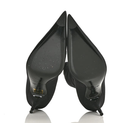 Balenciaga Jersey Crepe Extreme Pointed Toe Knife Booties 38 Black 5 of 6