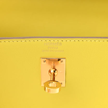 Hermes Swift Kelly Retourne 25 Lime 6 of 13