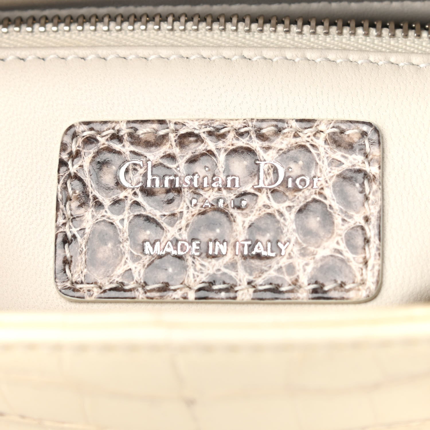 Christian Dior Niloticus Crocodile Himalaya Small Lady Dior White 6 of 10