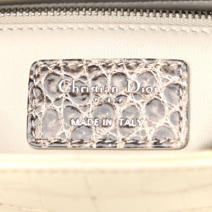 Christian Dior Niloticus Crocodile Himalaya Small Lady Dior White 6 of 10
