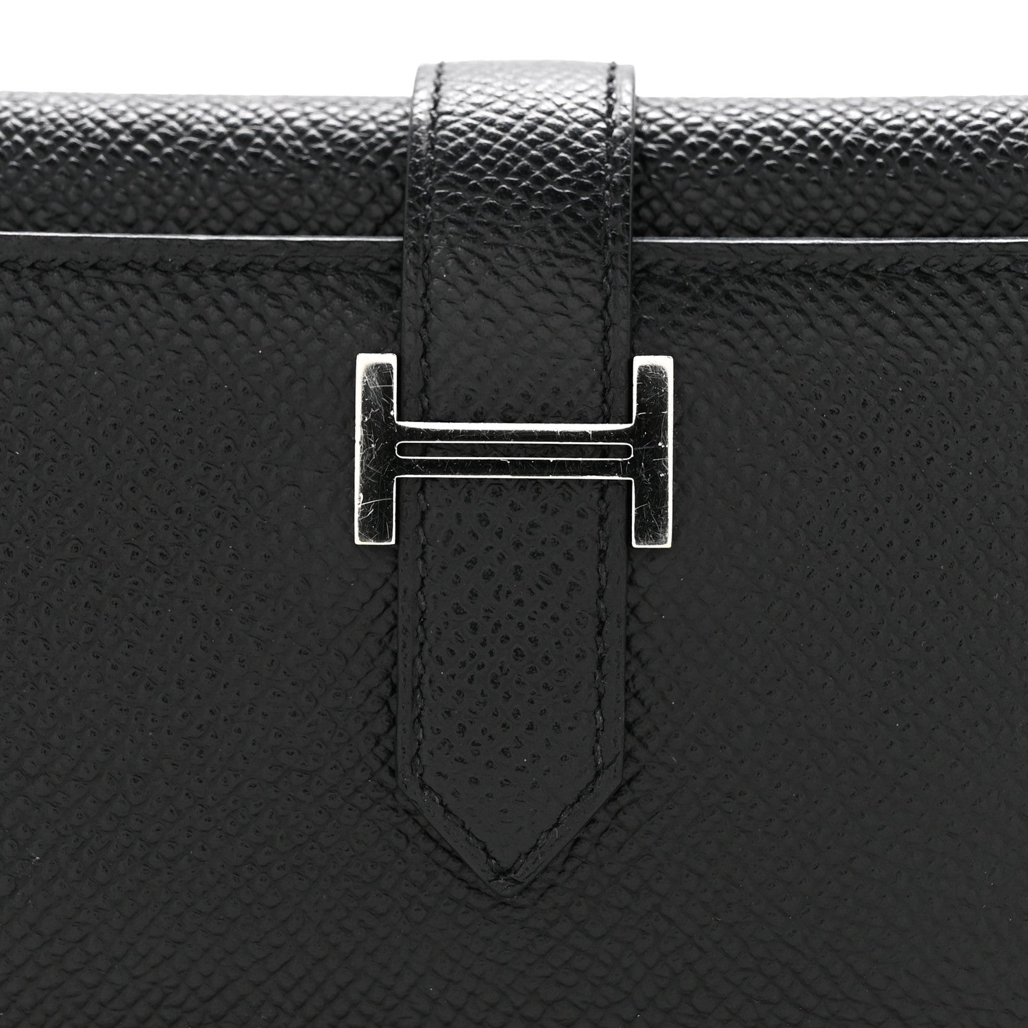 Hermes Epsom Tri-Fold Compact Bearn Wallet Black 9 of 10