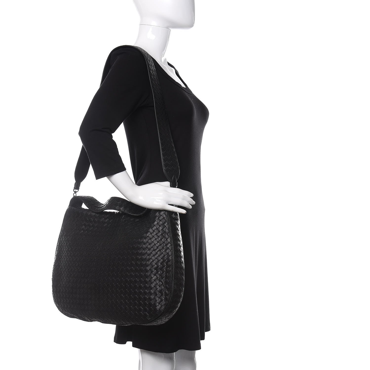 Bottega Veneta Nappa Intrecciato Large City Hobo Baccara Black 2 of 8