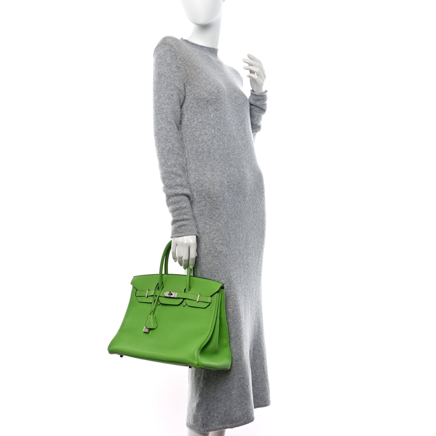 Taurillon Clemence Birkin 35 Vert Cru