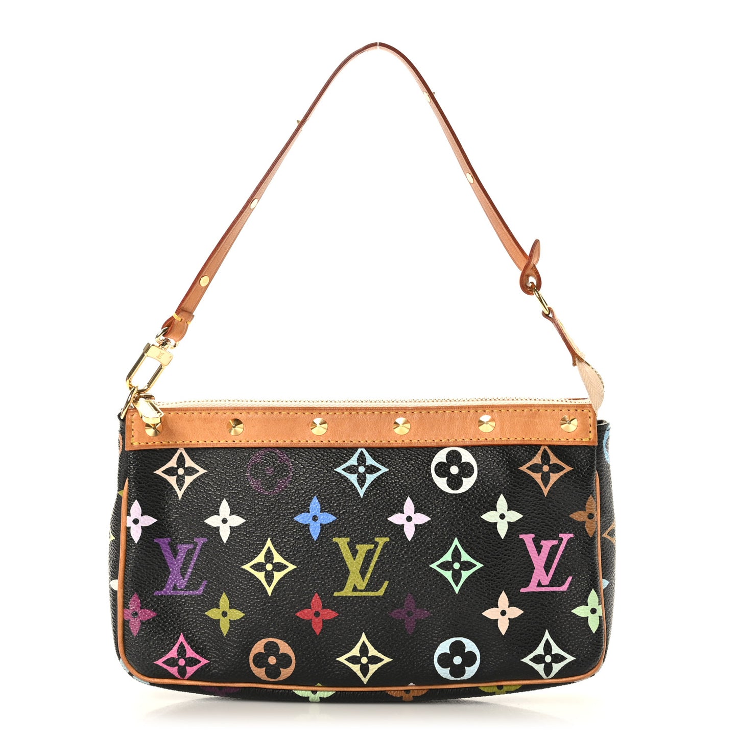 Monogram Multicolor Pochette Accessories Black