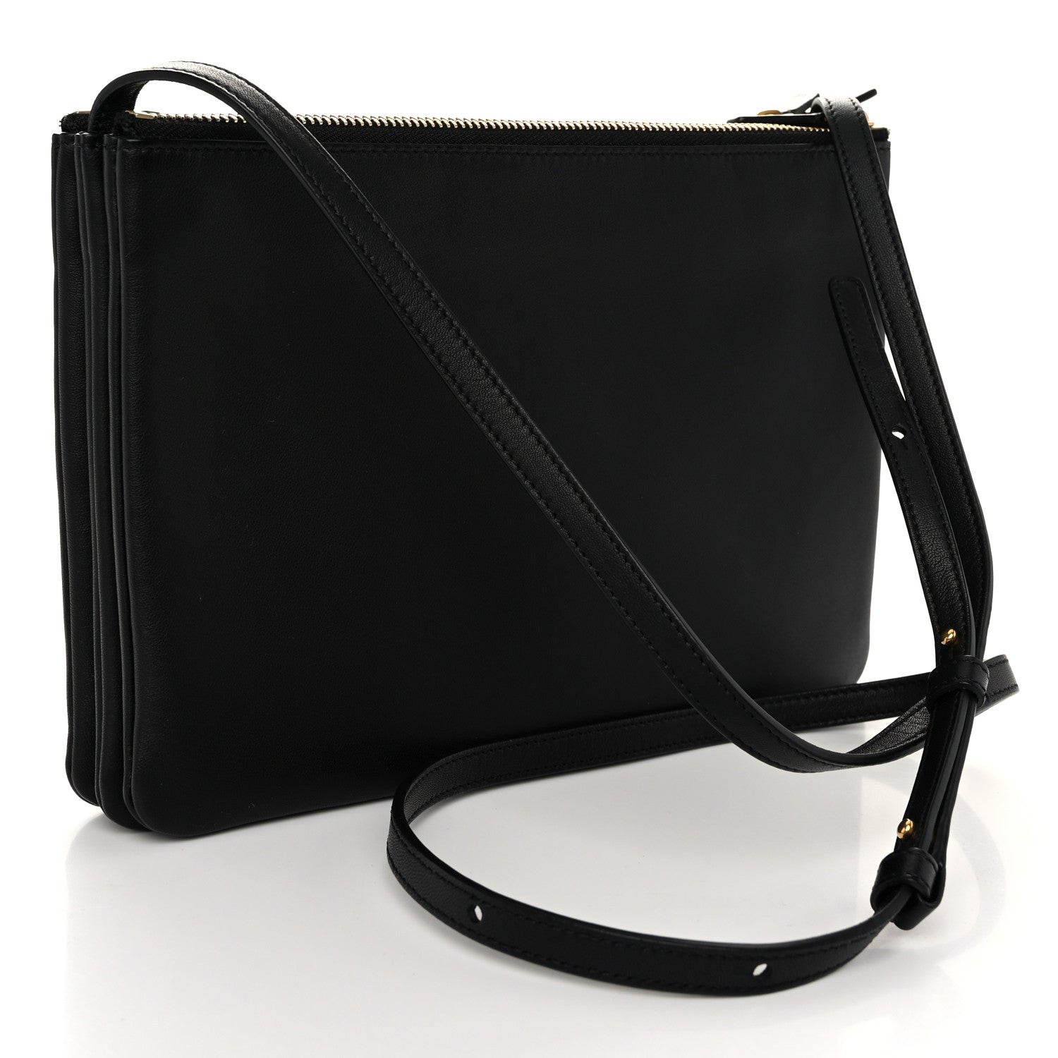 Celine Lambskin Large Trio Crossbody Bag Black 3 of 12