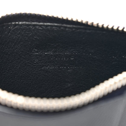 Saint Laurent Grained Calfskin 5 Fragments Zip Pouch Card Holder Deep Marine 6 of 6