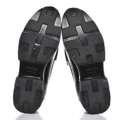 Hermes Tuscan Calfskin Opus Moccasin Loafers 43.5 Black 5 of 8