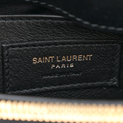 Saint Laurent Calfskin Y Quilted Monogram Small Loulou Chain Satchel Black 6 of 13