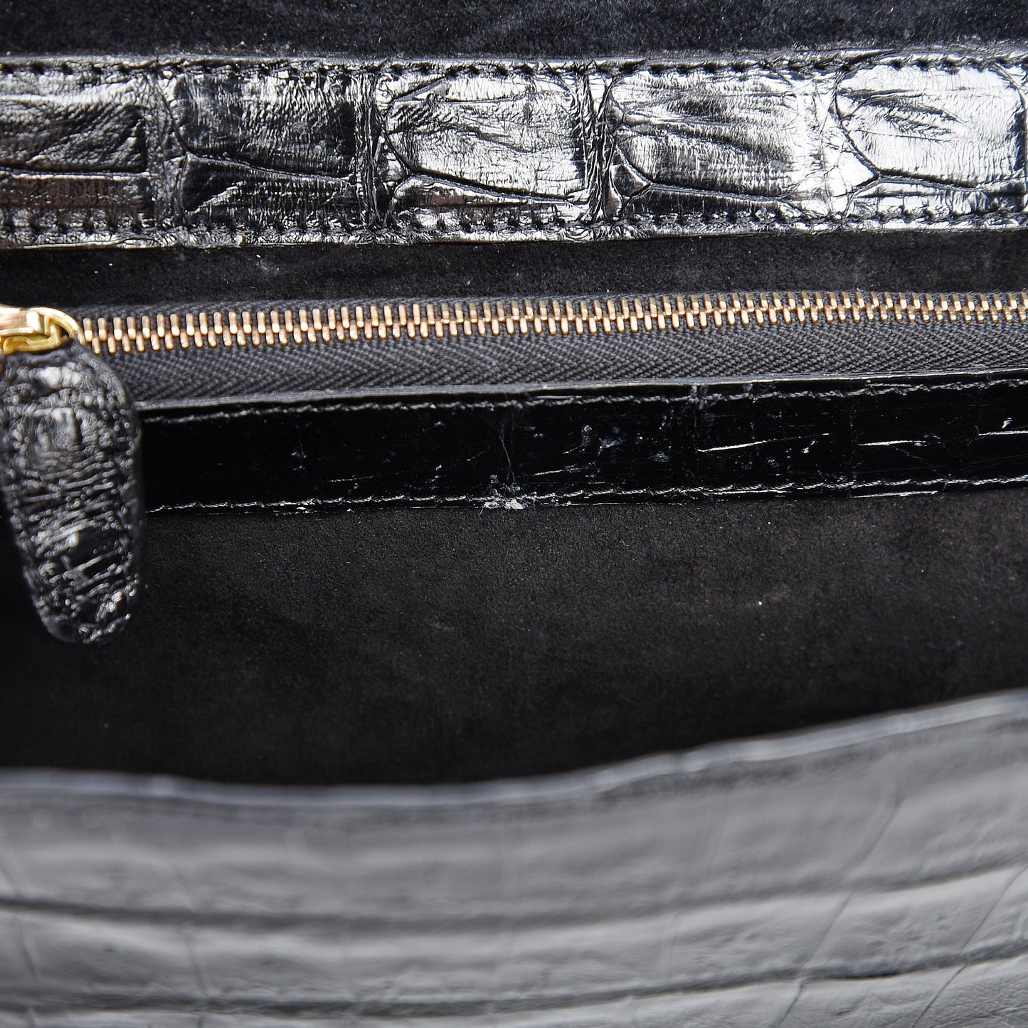 Crocodile Gotham Clutch Black