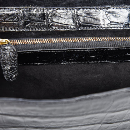 Nancy Gonzalez Crocodile Gotham Clutch Black 8 of 10