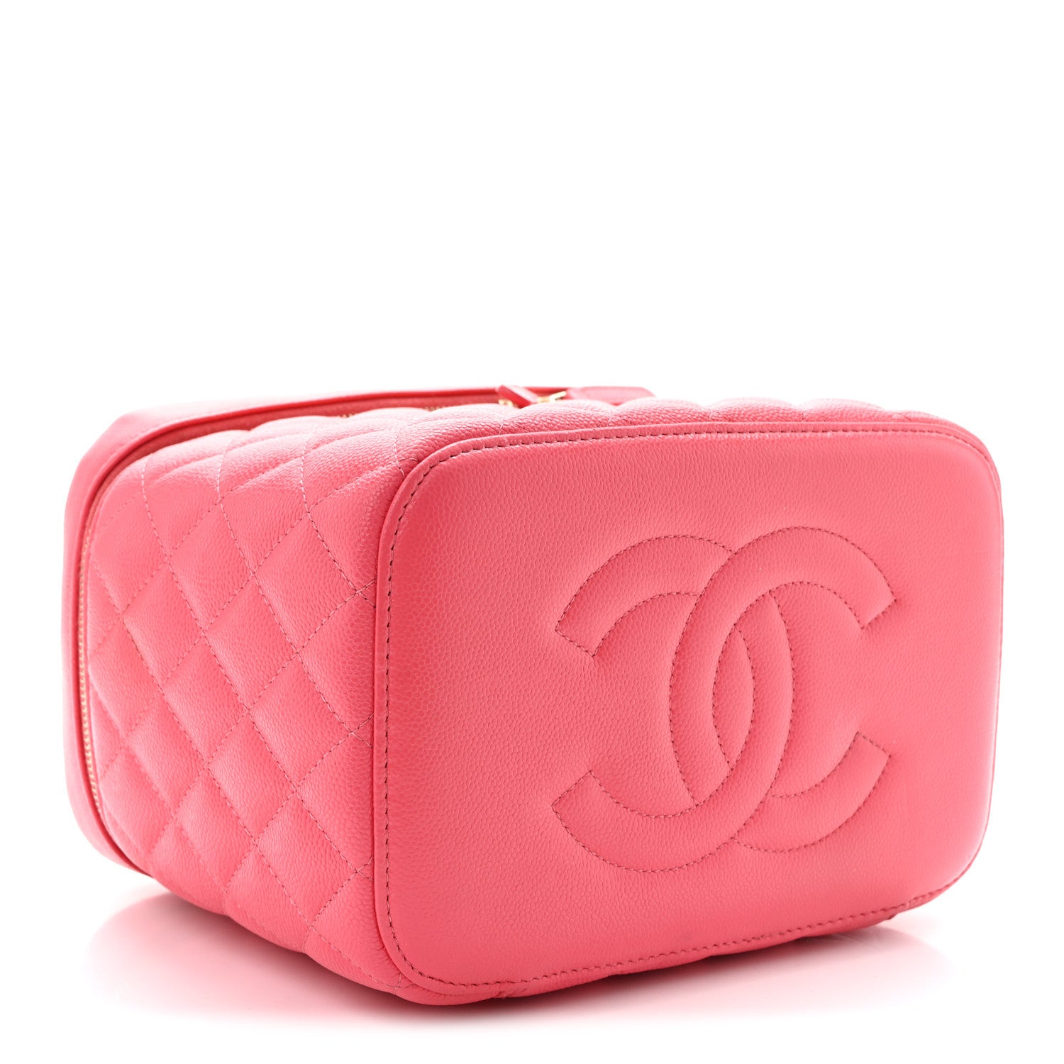 Chanel Caviar Quilted Large Vanity Pouch Pink 5 of 11