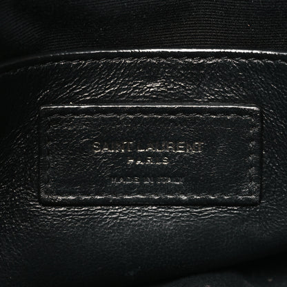 Saint Laurent Crinkled Calfskin Matelasse Monogram Baby Niki Chain Satchel Black 6 of 11