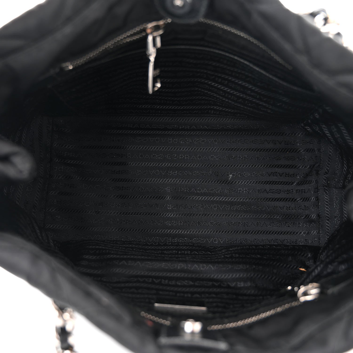 Prada Nylon Tessuto Impuntu Quilted Tote Black 5 of 12