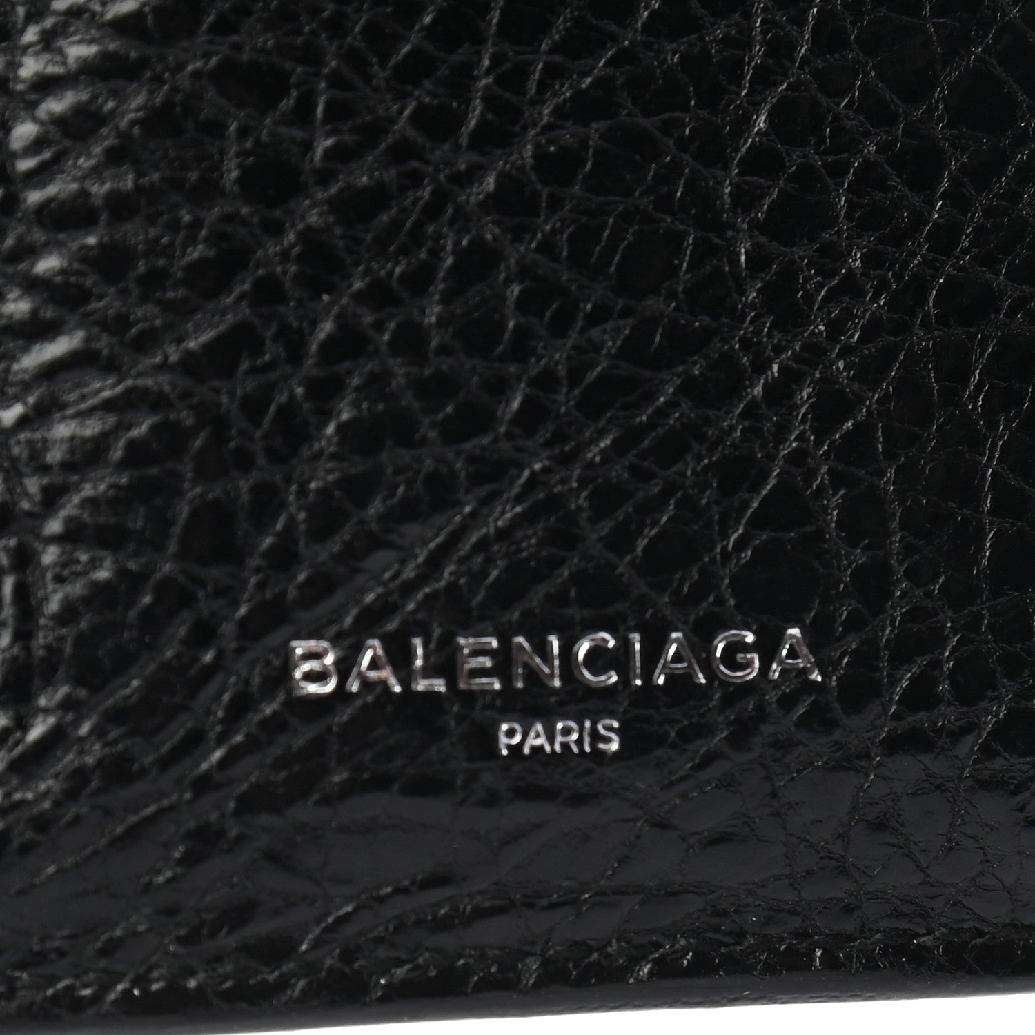 Balenciaga Agneau Classic Silver Hardware Mini Wallet Black 6 of 6