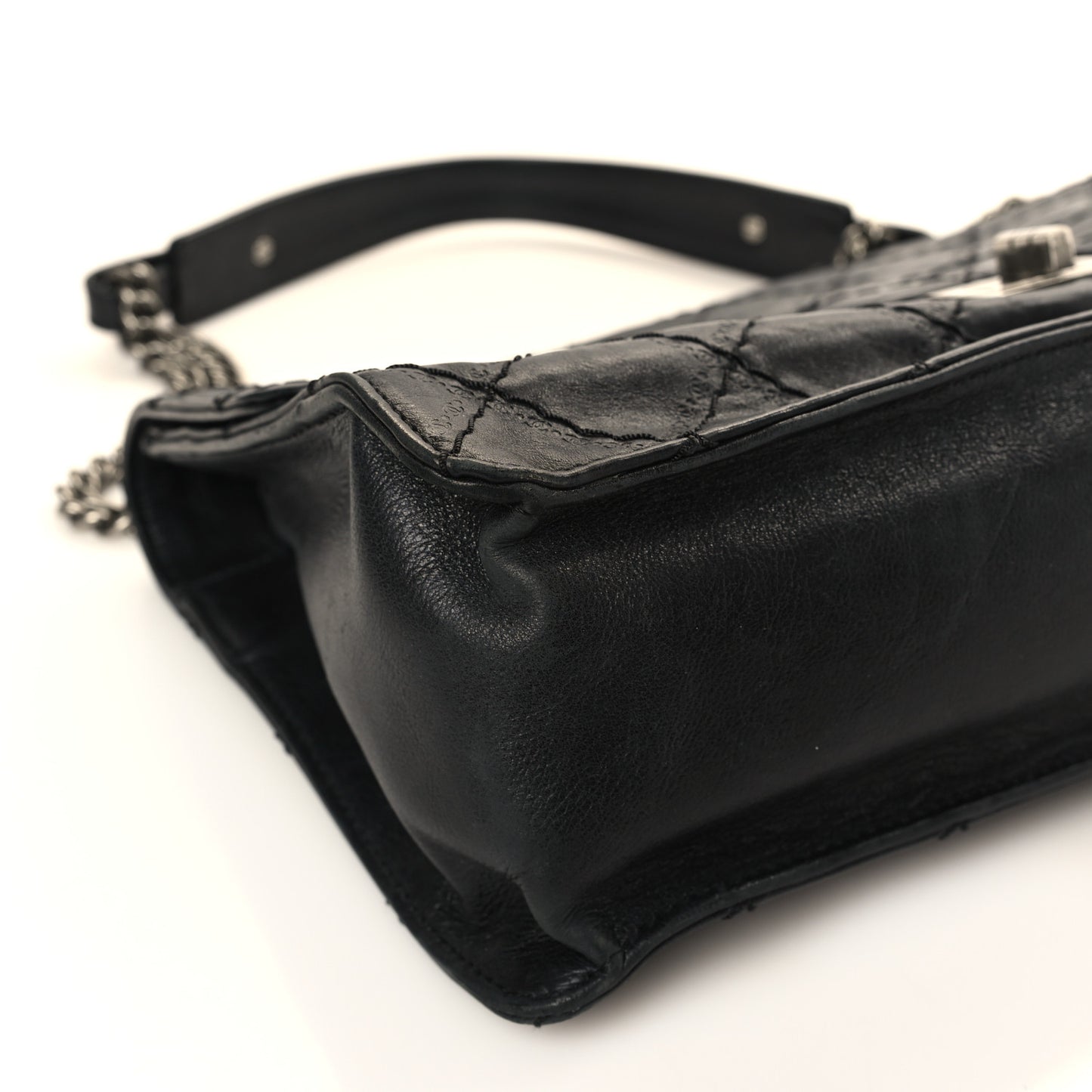 Calfskin CC Crave Reissue Crown Jumbo Flap Black