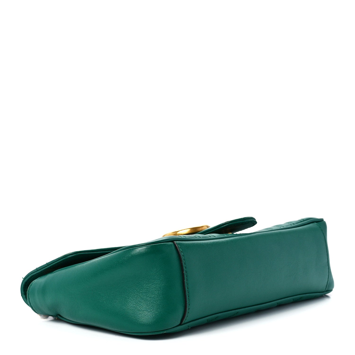 Gucci Calfskin Matelasse Small GG Marmont Shoulder Bag Emerald Green 4 of 15