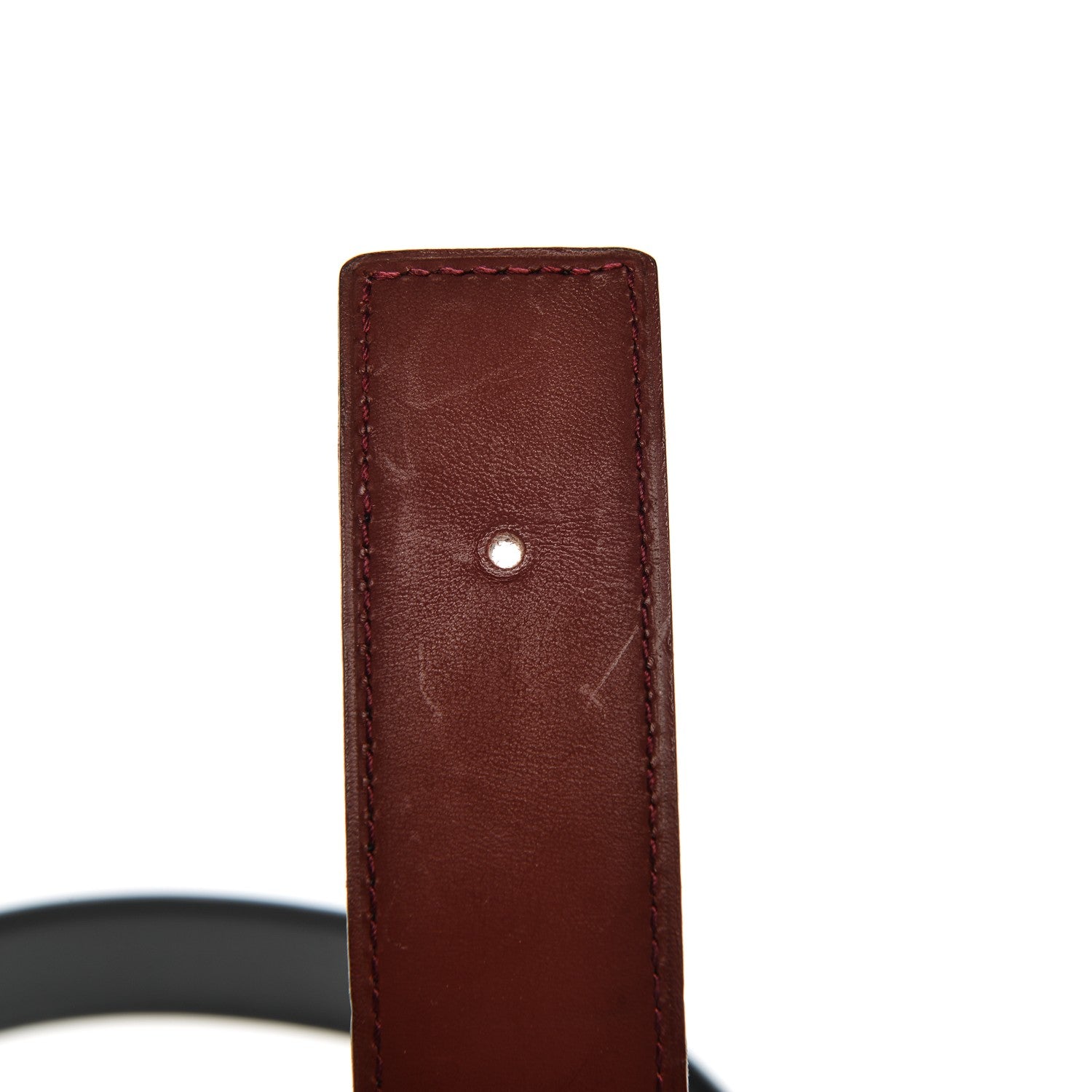 Hermes Box Chamonix 32mm Belt Strap 90 Black Rouge H 5 of 5
