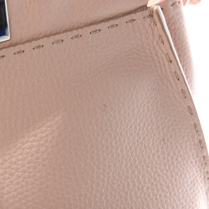 Fendi Cuoio Romano Selleria Bi-Color Medium Peekaboo Iconic Satchel Rosa Plaster Pesca 8 of 9