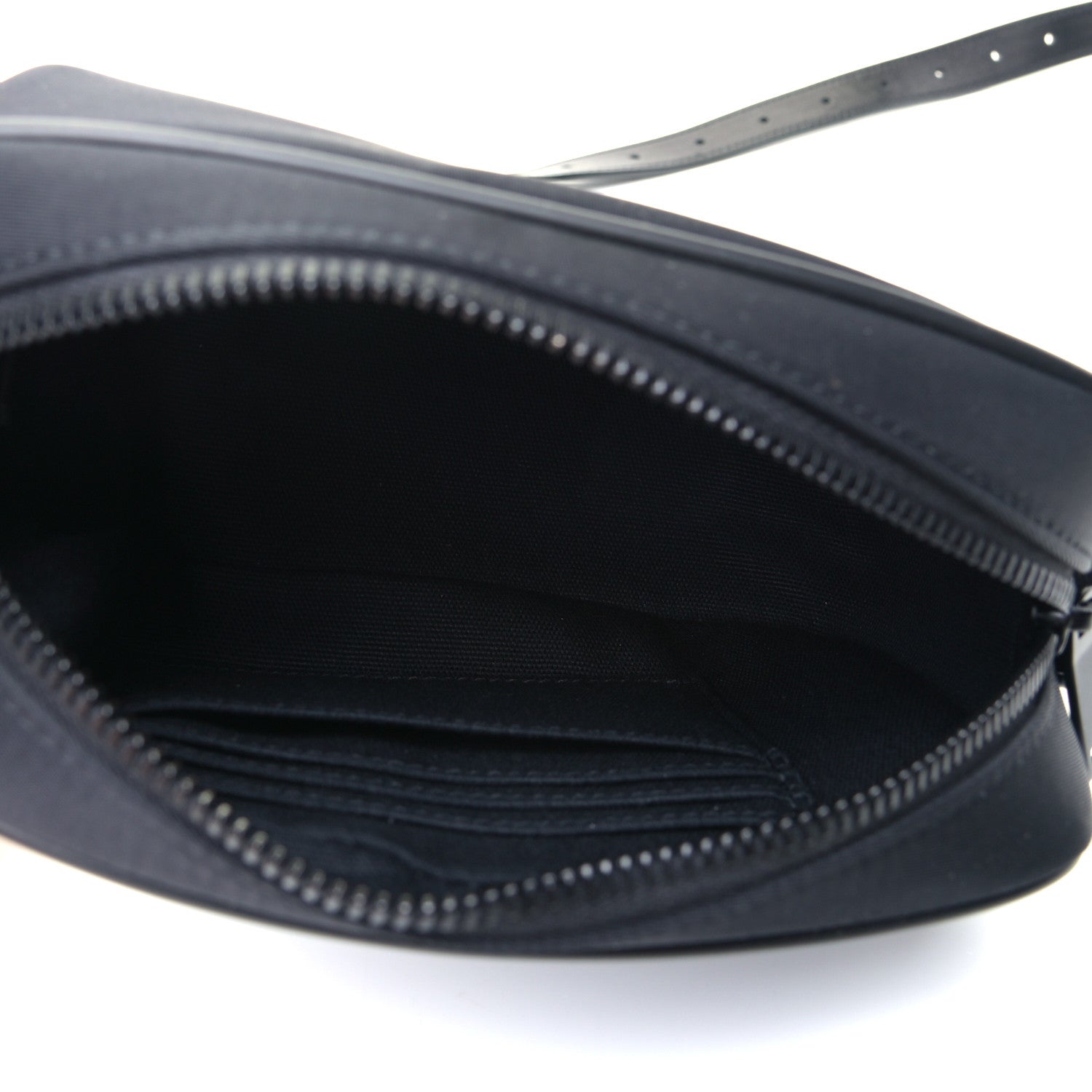 Saint Laurent Lambskin Nylon Small Camp Camera Bag Black 4 of 5