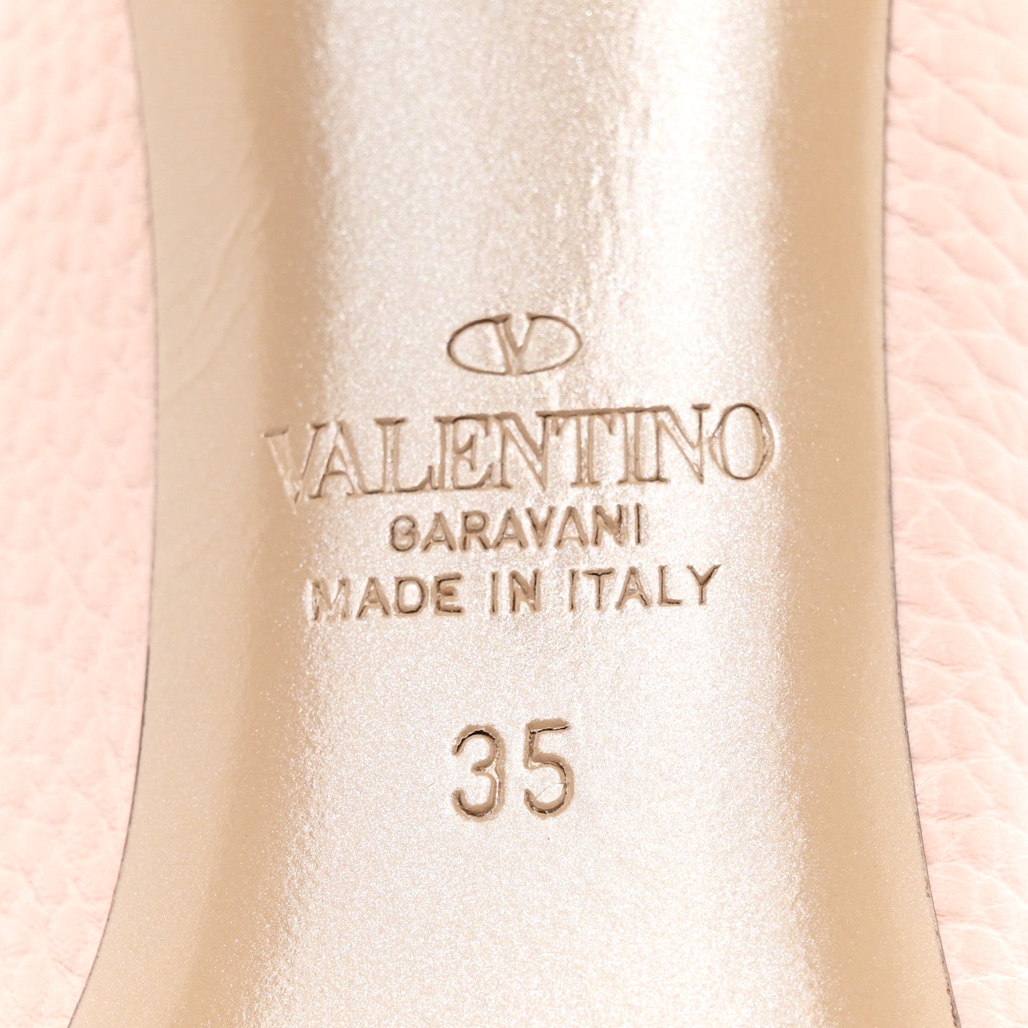 Valentino Garavani Pebbled Calfskin Rockstud 85mm Pumps 35 Rose Quartz 6 of 8