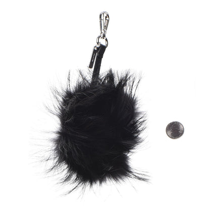 Fendi Vitello Elite Fox Fur Fusto Monster Bag Bug Charm Black Yellow 2 of 6