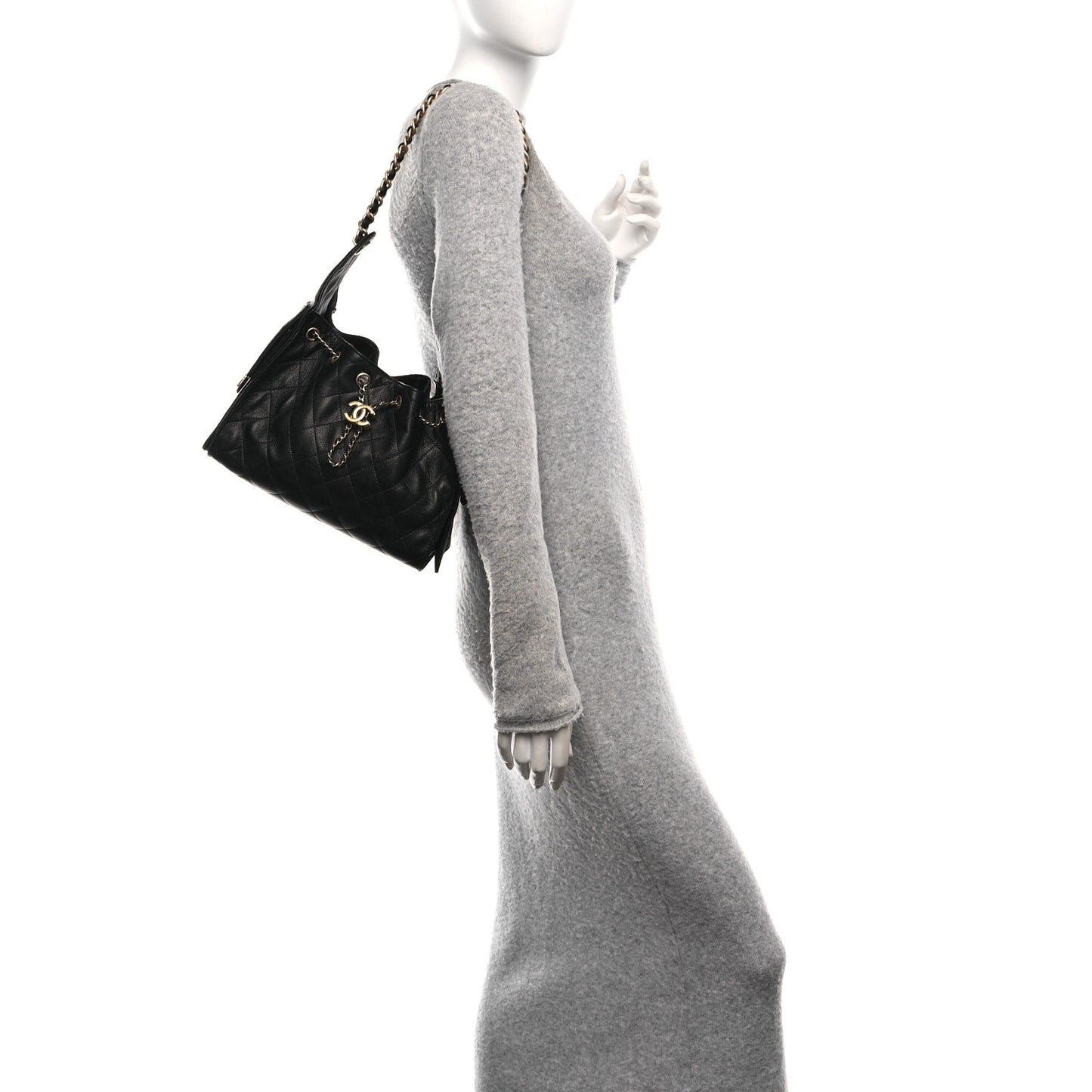 Caviar Quilted Small Chanel 25 Handbag Black