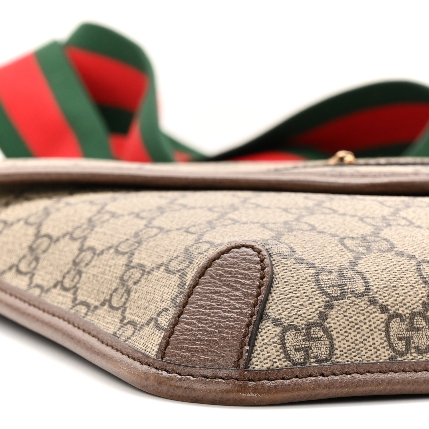 Gucci GG Supreme Monogram Web Medium Neo Vintage Flap Messenger Bag Beige New Acero 9 of 11