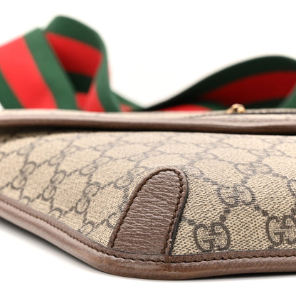 Gucci GG Supreme Monogram Web Medium Neo Vintage Flap Messenger Bag Beige New Acero 9 of 11