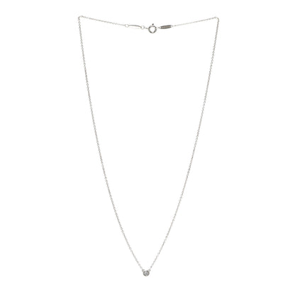 Tiffany Sterling Silver Diamond .05ct Elsa Peretti Diamonds by the Yard Pendant Necklace 3 of 6