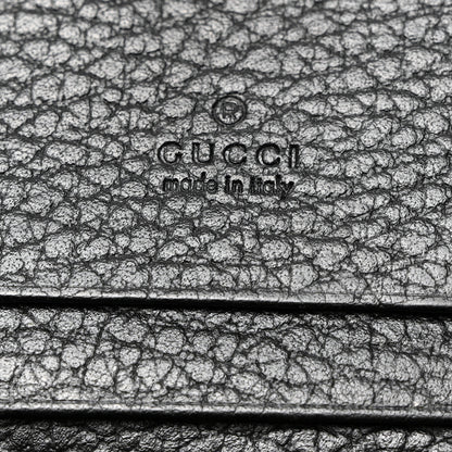 Gucci Pebbled Calfskin GG Marmont Card Case Black 7 of 9