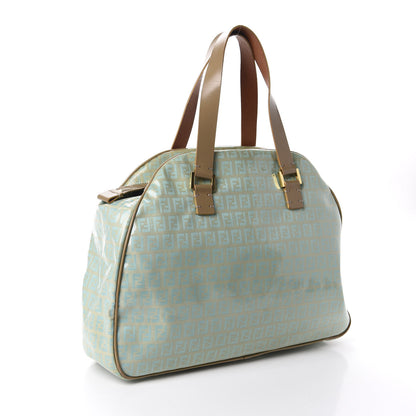 Fendi Vinyl Zucchino Pocket Shoulder Bag Blue 2 of 9