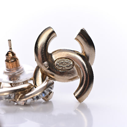 Chanel Baguette Crystal CC Earrings Gold Black 4 of 4